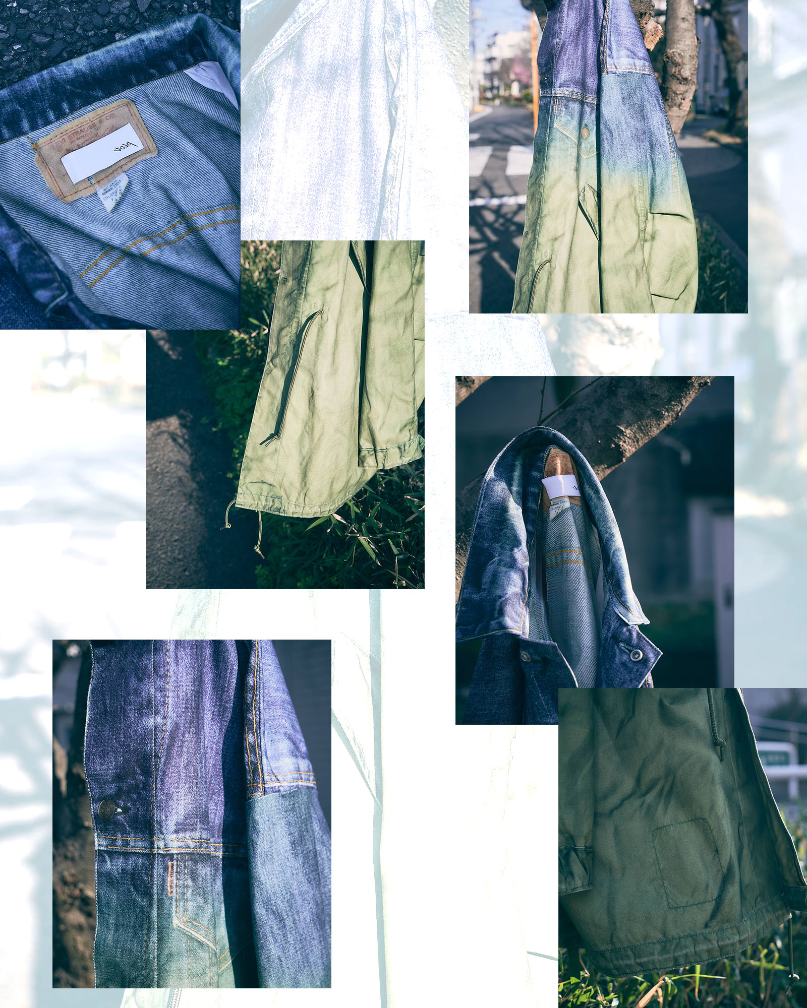 TOLQ デニム転写 モッズコート ジャケット