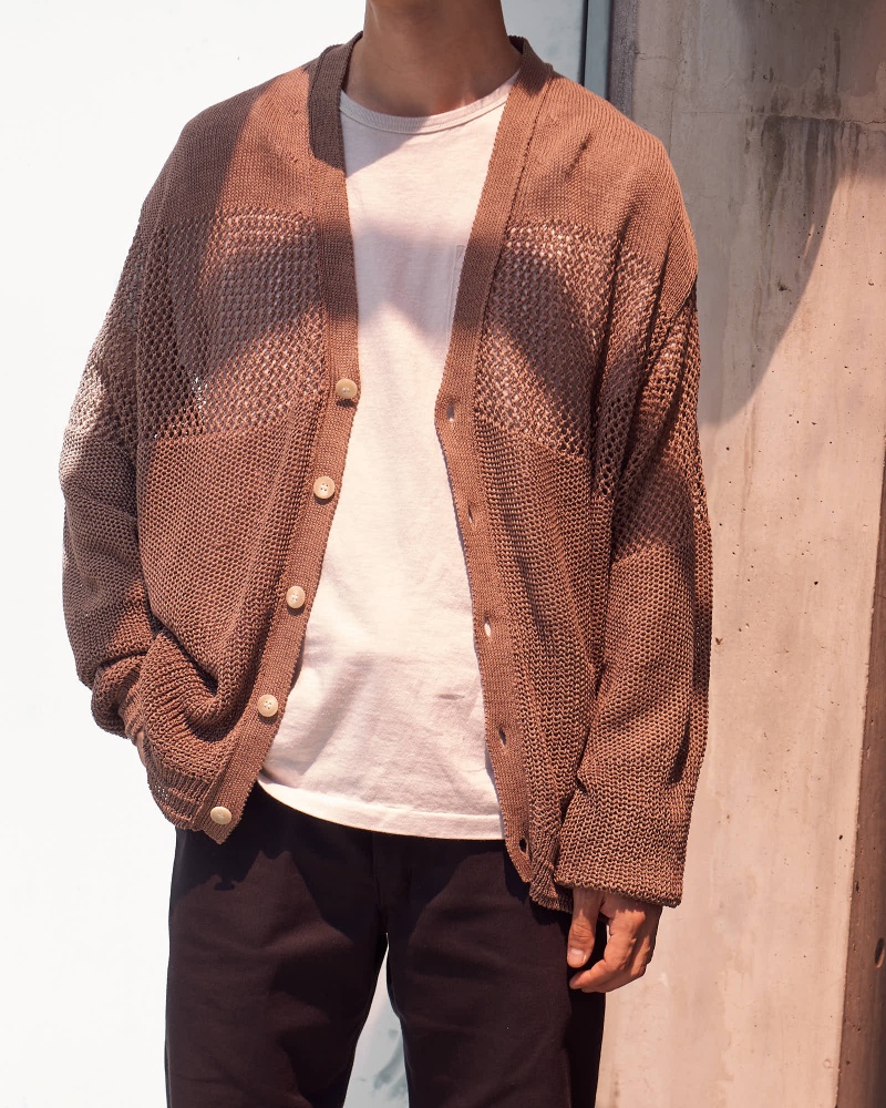 INNAT:OPENWORK PATTERN CARDIGAN
