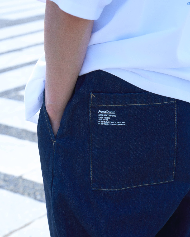 FreshService コーポレートプリント半袖Tシャツ クロコダイル グラフィックとコーポレートデニム（0007）