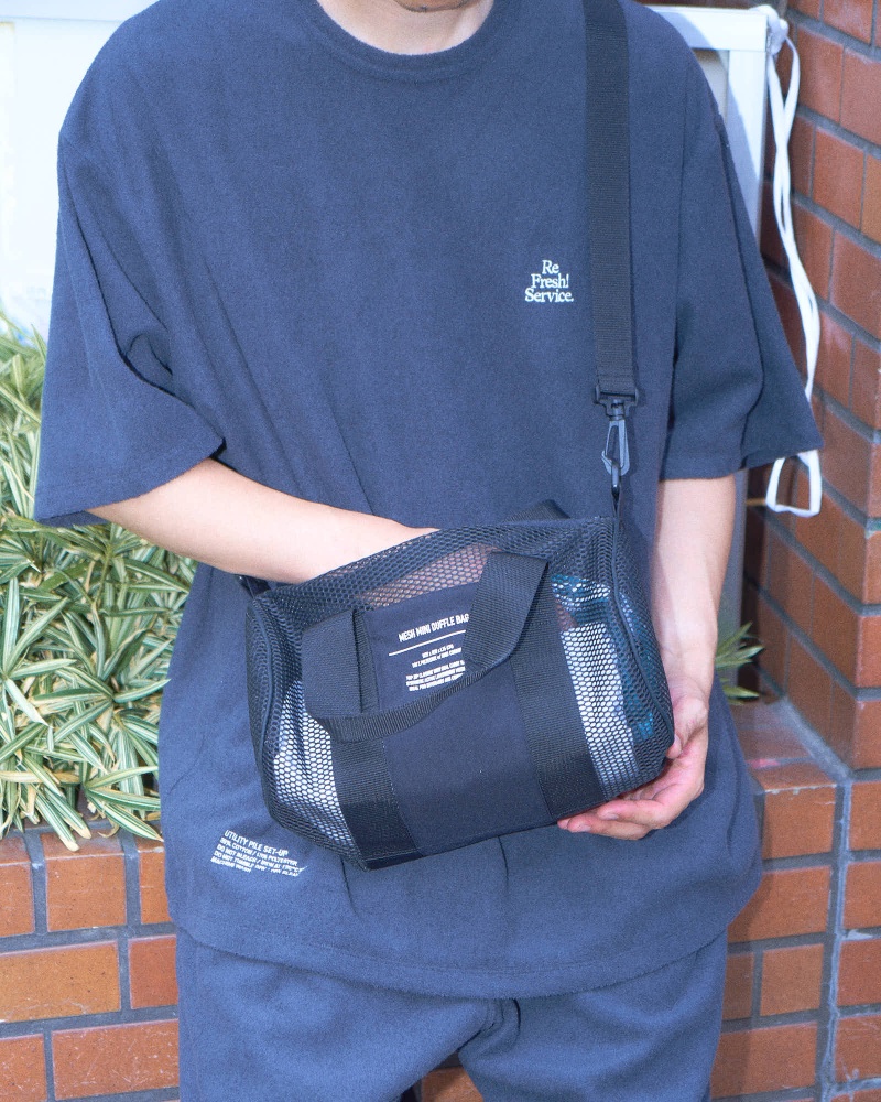 FreshService ユーティリティ パイル セットアップ（ネイビー）とメッシュ ミニダッフルバッグ（0036）
