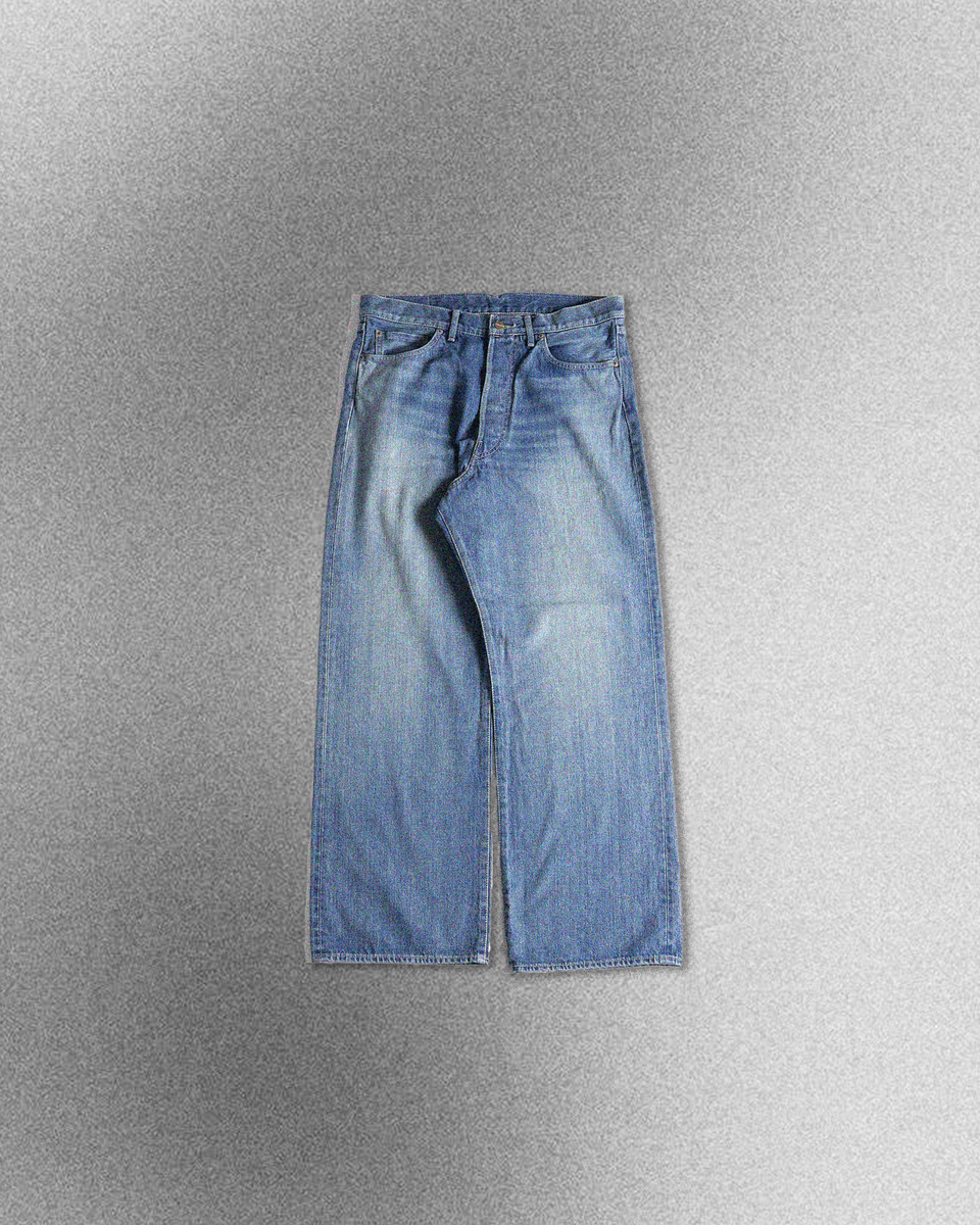 Graphpaper Selvage Denim Five Pocket Wide Straight Pants -LIGHT FADE-
