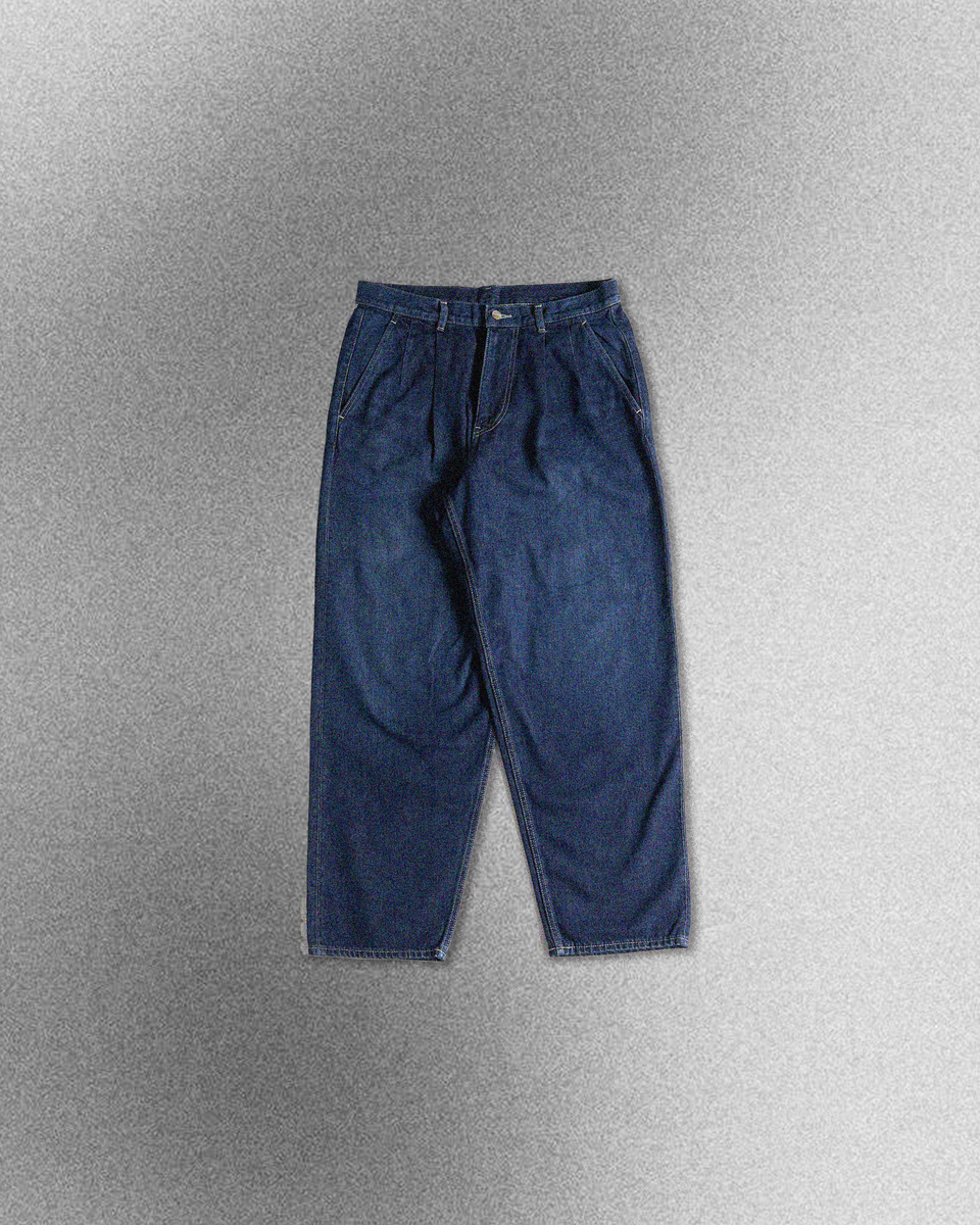 Graphpaper Selvage Denim Two Tuck Tapered Pants -DARK FADE-