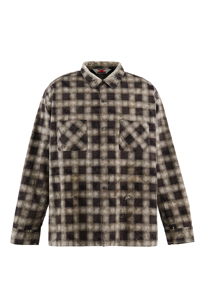 SAINT Mxxxxxx PRINT CHECK SHIRT